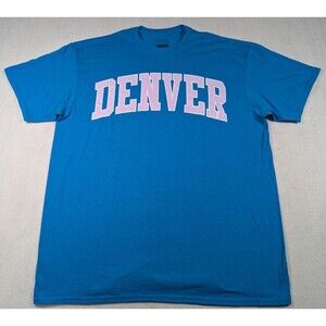 Sugar Flower - Juniors Tee Shirt - Blue Denver Graphic - Size: 1x